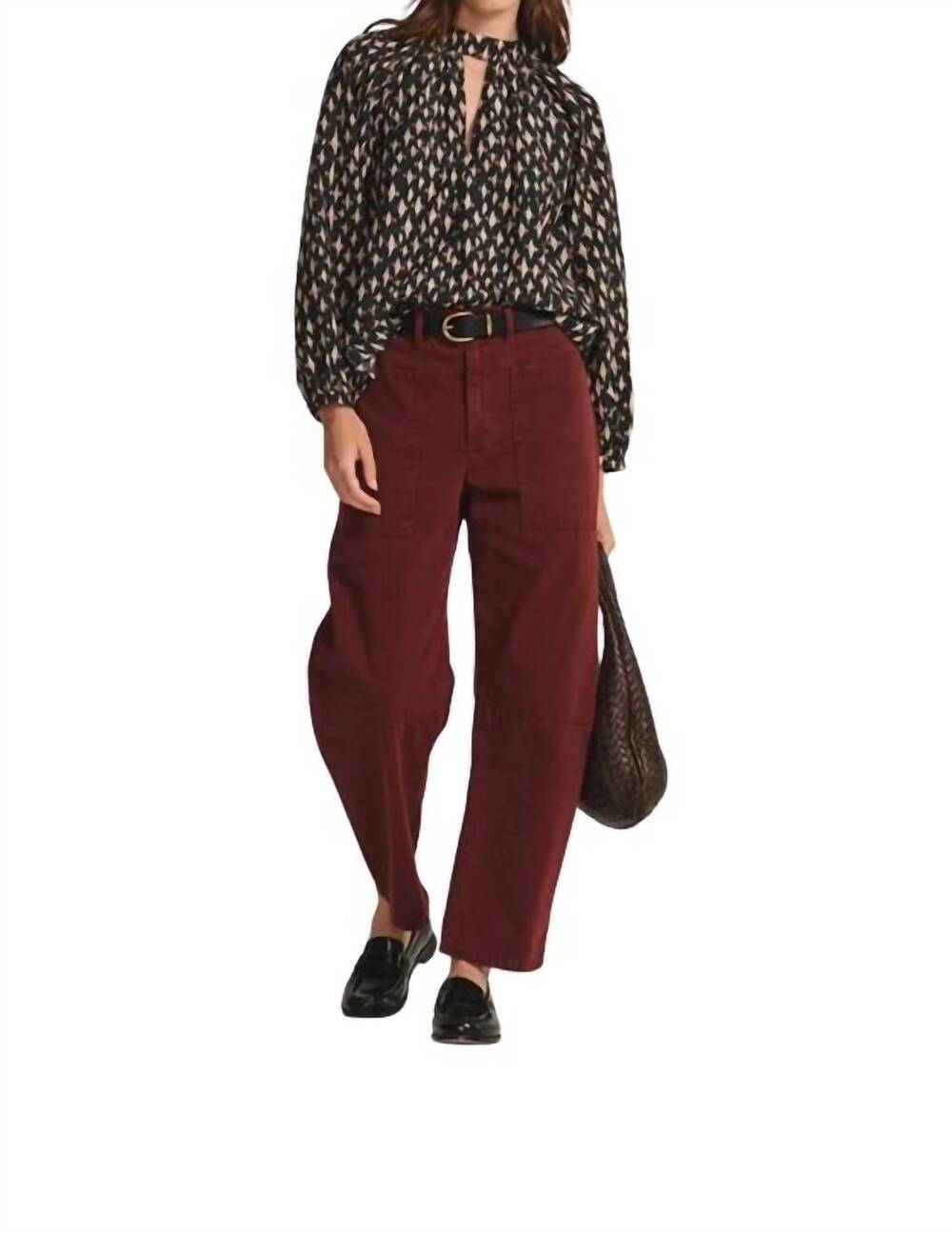 NEW VELVET BY GRAHAM & SPENCER malia mock neck blouse in nightfall - Picture 1 of 4